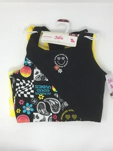 Justice Girls 2 Pack Pull Over Racer Back Sports Bras - Size 30 Yellow and Black - Picture 1 of 3