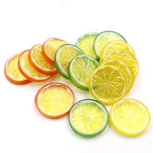 15 Beste künstliche Obstscheiben Orange, Zitrone, Limettenrequisite Display lebensechtes Dekor - Bild 1 von 11