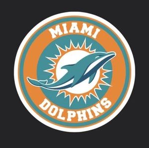 MIAMI DOLPHINS LOGO Logo Sticker Bat Stickers Car NFL Football Decal - Picture 1 of 1