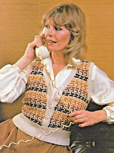 Home Printed Knitting Pattern Ladies Waistcoat Sleeveless Cardigan - 0329 - Picture 1 of 1
