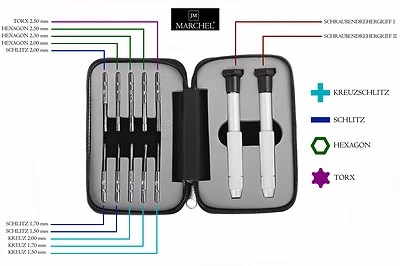 Mini Screwdriver 12 Piece Set Hardened Magnetisierbar Timer Smartphone - Image 1 of 4