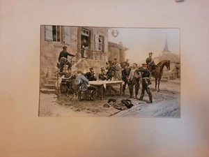 Alphonse de Neuville ""The Dispatch Bearer", estampado, 1880, Francia 14 x 19 - Imagen 1 de 4