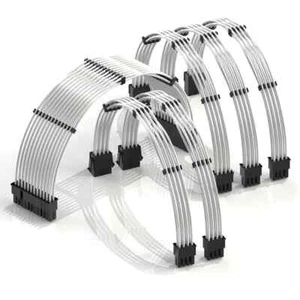 Silver Plated 16AWG PSU Cable Extension Sleeved GPU PC Power Supply PCIE CPU - Picture 1 of 20