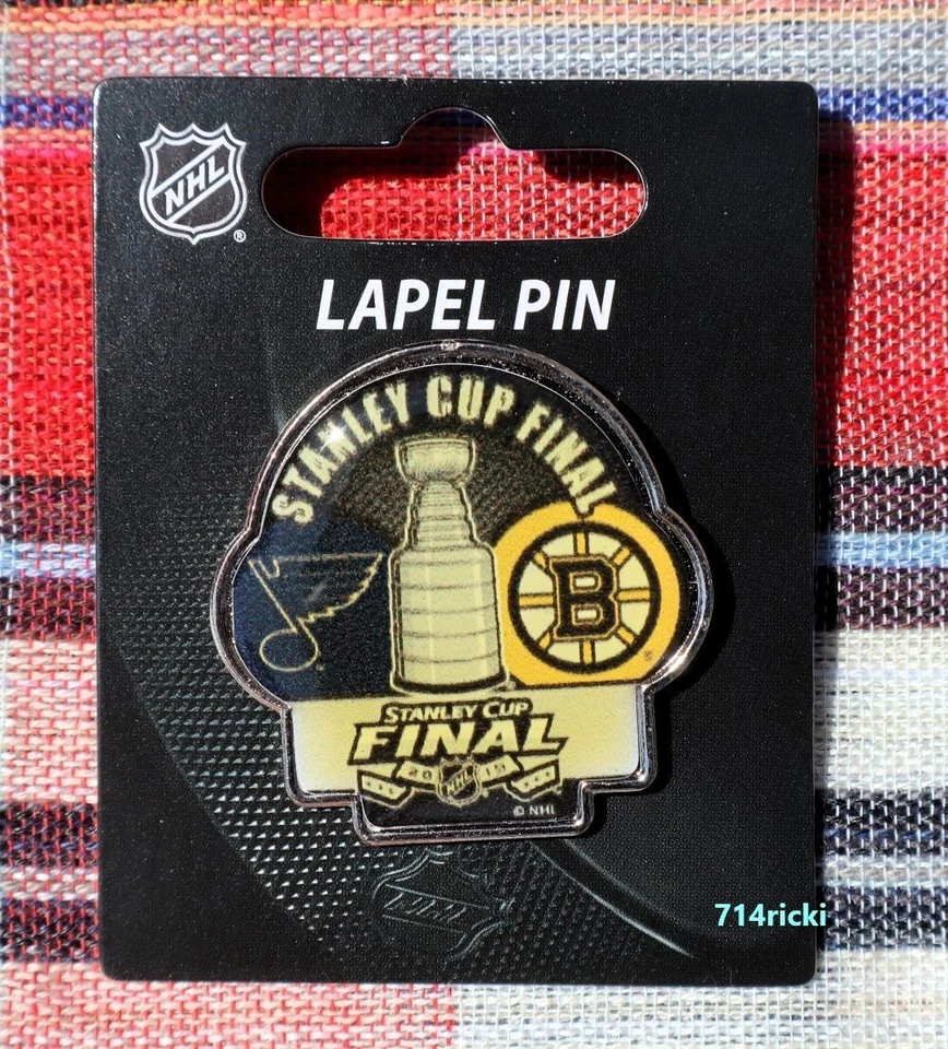 2019 Stanley Cup Final Finals Pin Lapel St Louis Blues vs Boston Bruins - Image 1 of 1