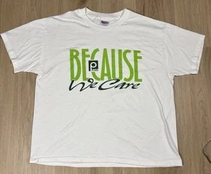 Vintage 90s Publix Employee Shirt BECAUSE WE CARE Uniform White Size XL HTF RARE - Bild 1 von 20