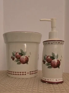 Pfaltzgraff Köstlicher Apfel Seifenspender & Gedenkgerät Utensil Topf - Bild 1 von 16