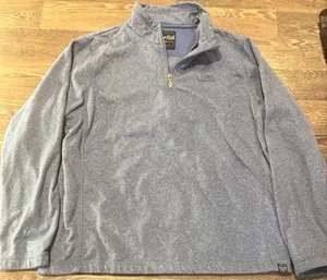 Weird Fish Mens 1/4 Zip Pullover Jumper Size XL Navy Fleece Sweater Pockets - Picture 1 of 6