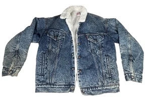 Levi Sherpa Jeansjacke San Francisco MediumUSA Made 80er Trucker Vintage Levi's - Bild 1 von 12