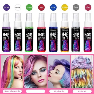 30ml Temporary Hair Dye Spray，Wash Out Hair Color Spray for Kids Adult Halloween - image 1 of 4