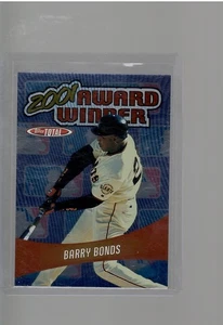 BARRY BONDS 2001 AWARD WINNER 2002 TOPPS TOTAL BASEBALL - Picture 1 of 2