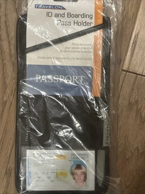 Travelon ID Travel Boarding Pass Passport Case Holder Card Documents Pocket - Image 1 of 4