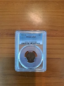 1912-S PCGS VF35 Lincoln Cent - Picture 1 of 2