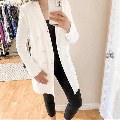 Veronica Beard White Double Breasted Blazer Size 8 - Image 1 of 4
