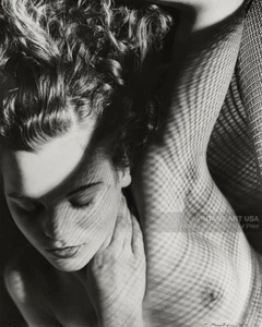 Hermosa mujer desnuda 8x10 arte fotográfico años 30 Max Dupain Jean con malla de alambre - Imagen 1 de 1