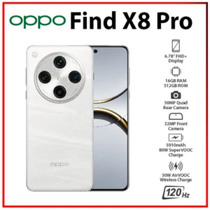 OPPO Find X8 Pro 5G 16GB+512GB WHITE GLOBAL Ver. Dual SIM Android Cell Phone - Picture 1 of 5
