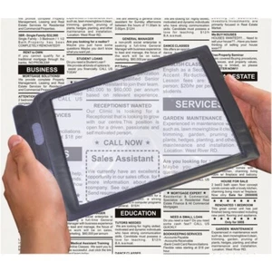 A4 LARGE MAGNIFYING SHEET LENS MAGNIFIER SMALL PRINT READING PLASTIC SHEET - Picture 1 of 11