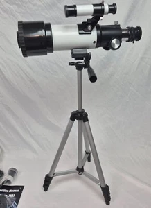 Telescope Beginners f/70mm Refractor 15X-150X Portable w/Phone Adapter & Case - Picture 1 of 9