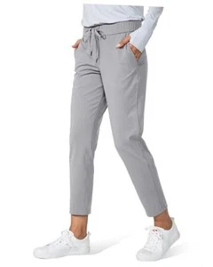 Women's Pants with Deep Pockets 7/8 Stretch Ankle Sweatpants Large Light Grey - Picture 1 of 7