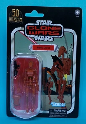 Star Wars Hasbro Battle Droid The Clone Wars 2-D 50th Anniversary N.º 216 2022 - Imagen 1 de 2