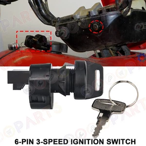 OE 4012165 Ignition Switch Key For Polaris Sportsman RZR Ranger XP 6 Pin 3Pos - Picture 1 of 5