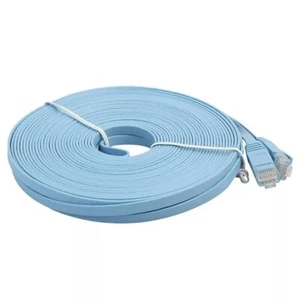 Cat6 RJ45 150ft Patch Cord Cable Flat 550mhz Ethernet Internet Network LAN Blue - Picture 1 of 1