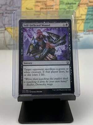 SHIPS SAME DAY MTG Magic Self-Inflicted Wound Dragons of Tarkir Uncommon Foil - Image 1 of 4