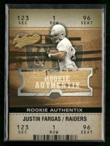 2003 Fleer Authentix Rookie Ticket #116 Justin Fargas /1250 - Picture 1 of 2