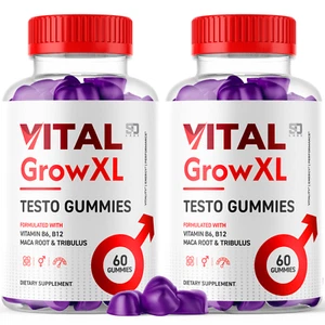(2 Pack) Vital Grow XL Gummies For Men - Advanced Formula Vitamin Supplement - Picture 1 of 3