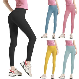 Clearance !!! High Waist Leggings Naked Feeling Sport Fitness Yoga Pants Push Up - Picture 1 of 31