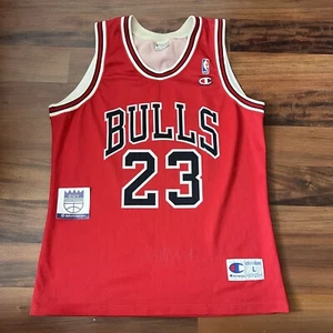 Champion European Cut NBA Chicago Bulls Jordan Jersey Mens Sz Large 44 Euro - Picture 1 of 11
