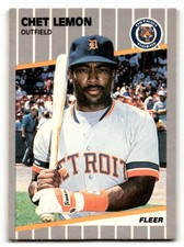 1989 Fleer #137 Chet Lemon    Detroit Tigers Baseball Cards NM Near Min ID:54377