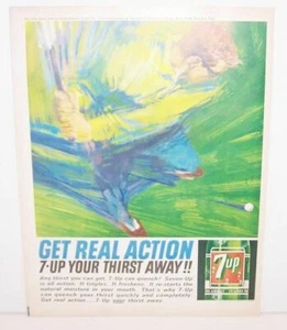 7UP 1964 Get real action golf ad - Picture 1 of 1
