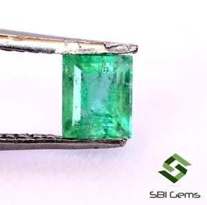Natural Emerald Baguette Cut 4x3.50 mm 0.40 Cts Untreated Loose Gemstone - Picture 1 of 4