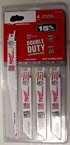 Milwaukee 18 & 14 TPI Bi-Metal Sawzall Blade Set 4pk USA 49-22-0230 - Picture 1 of 1