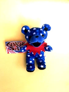 Grateful Dead Uncle Sam Stuffed Plush Bear 7” Liquid Blue GUC with Tag - Picture 1 of 5
