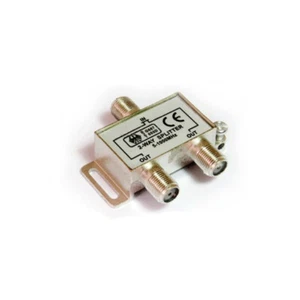 2 Way F Type Screw Connector Y Splitter TV Cable Sky Satellite Freeview UKDC - Picture 1 of 2