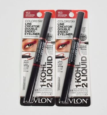 2 Revlon ColorStay Line Creator Double Ended Eyeliner #153 She's On Fire - red - Image 1 of 2
