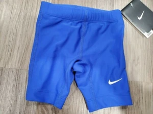 Nike Boys Athletic Youth Tech Blue Solid Jammer Swim Shorts Size 20 4 XS - Picture 1 of 3