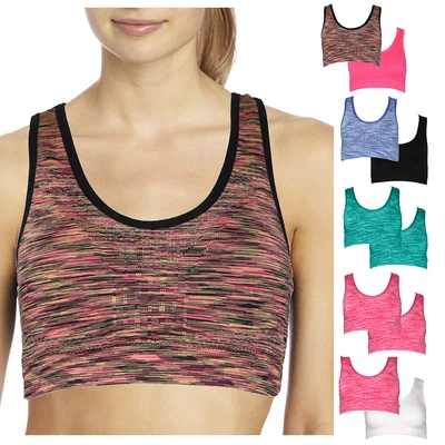 Damen SPORTS Athletic Bh 2 Paar Fitnessstudio Fitness Racerback Bralet Joe Boxer - Bild 1 von 4