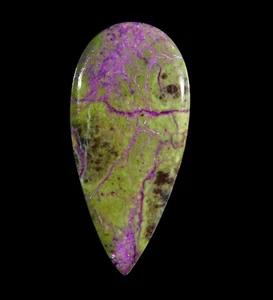 17.CT Natural Atlantisite Stichtite Pear Cabochon Gemsotne 34x16x4mm CF=53 - Picture 1 of 6