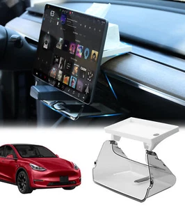 Center Screen Tray Storage Phone Holder To 2017-2023 Tesla 3 white Exc. Highland - Picture 1 of 6