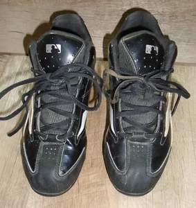 Scarpe da baseball Reebok autentiche con tacchetti RB 912 PYE 18-J01433A nere taglia 4,5 - Foto 1 di 10