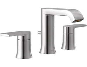 MOEN T6708 Genta Chrom 2 Griff weit verbreitet Waschbecken Wasserhahn USA - Bild 1 von 9