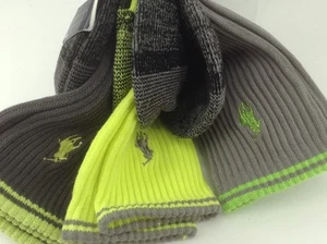 Men's POLO RALPH LAUREN Bold Gray 24% COTTON Crew Socks - 3 Pack - $36 MSRP - Picture 1 of 5
