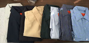 Mens Shirt Work uniform 2x 3x 4x 5x 6x blue gray green white Tan NEW cotton