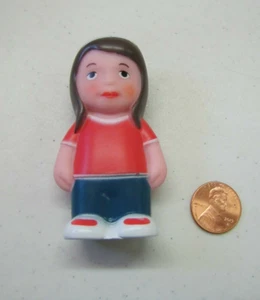 Plastic Brunette Mom Red Shirt For Family Figure 2.75" Town For Little People - Picture 1 of 3