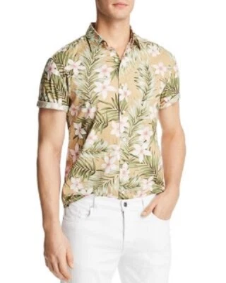 Camisa con estampado de selva caqui The Men's Store Bloomingdale's L #18 Foto 1 de 4
