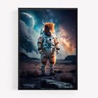 Lustige Hochlandkuh Astronaut Weltraum Druck Bild Poster ungerahmt A4 Schlafzimmer Junge