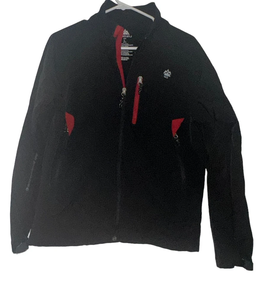 Snozu Boys Soft Shell Jacket Size Large 14/16 Black Red Full Zip READ - Image 1 of 4