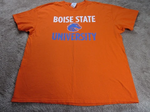 Boise State University Broncos Shirt Adult Extra Large Orange Football Mens Cover